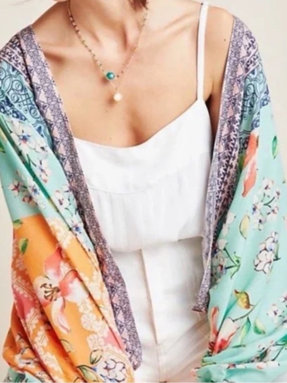 Anthropologie Dylan Floral Cocoon
Kimono Women One Size India
Summer Modal